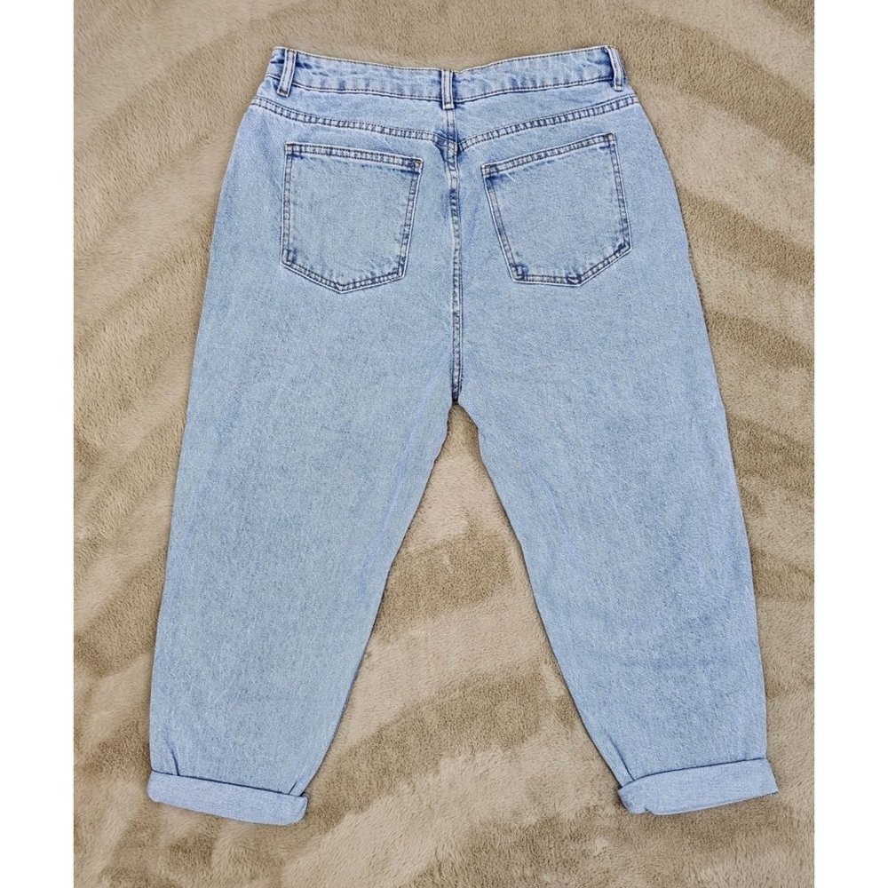 ASOS Petite High Rise Original Mom Lightwash Jeans